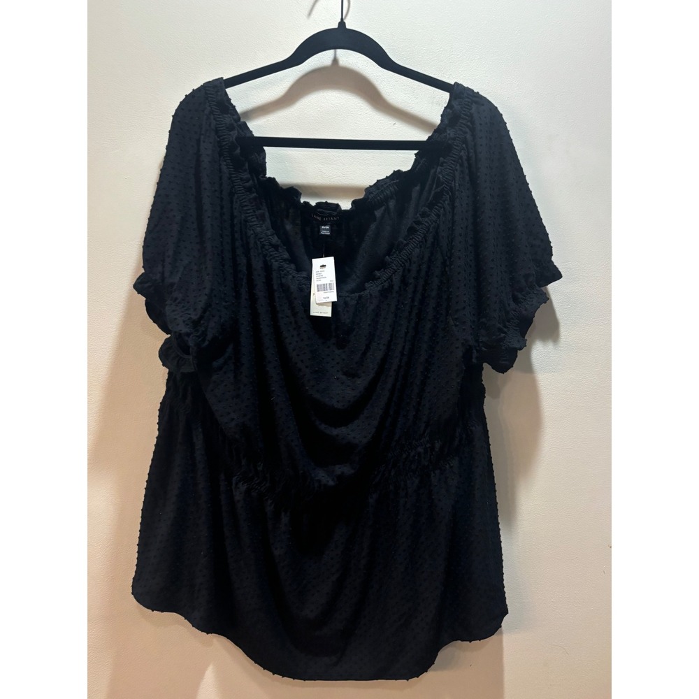 NWT Lane Bryant Short Blouson-Sleeve‎ Elastic-Waist Knit Top Size 26/28 - Picture 2 of 8